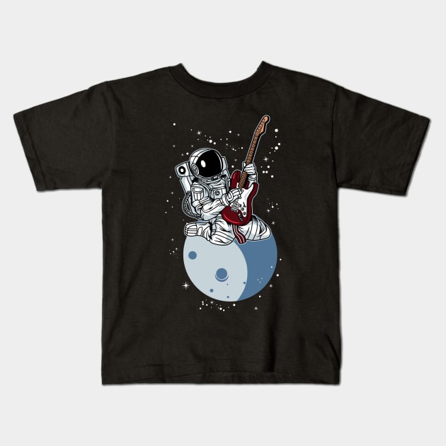 ASTRONAUT ROCK STAR Kids T-Shirt by beanbeardy